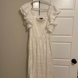 Banana Republic White Midi